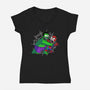 Why You Little Spidey-Womens-V-Neck-Tee-joerawks