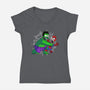 Why You Little Spidey-Womens-V-Neck-Tee-joerawks