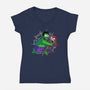Why You Little Spidey-Womens-V-Neck-Tee-joerawks