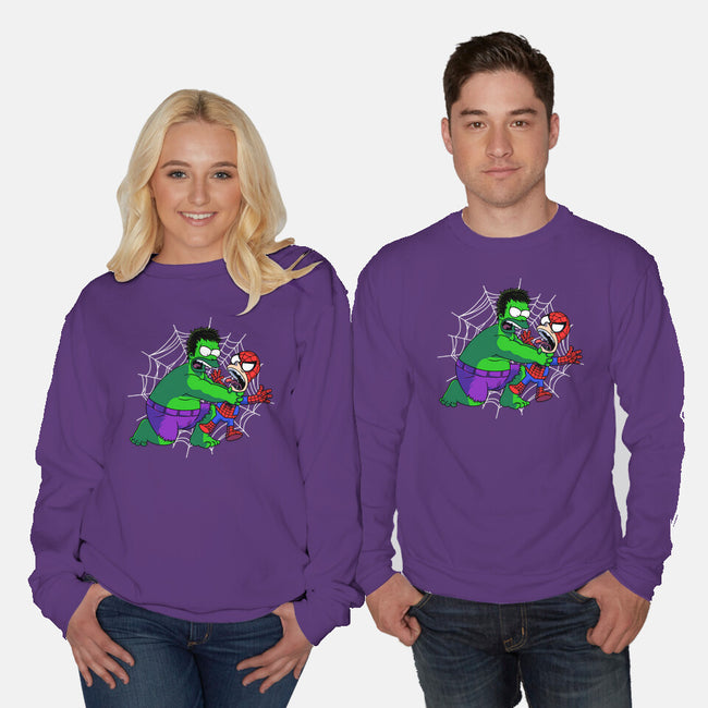 Why You Little Spidey-Unisex-Crew Neck-Sweatshirt-joerawks