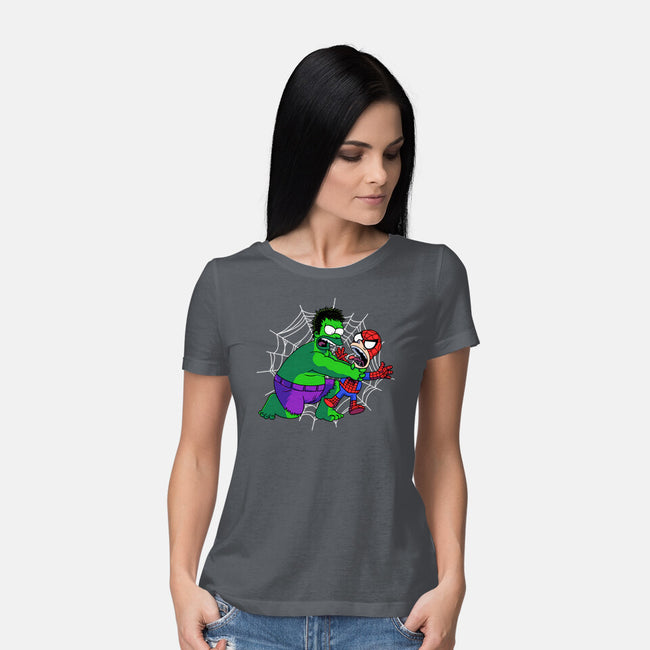 Why You Little Spidey-Womens-Basic-Tee-joerawks