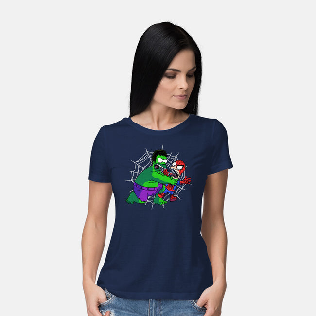 Why You Little Spidey-Womens-Basic-Tee-joerawks