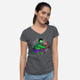 Why You Little Spidey-Womens-V-Neck-Tee-joerawks