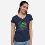 Why You Little Spidey-Womens-V-Neck-Tee-joerawks