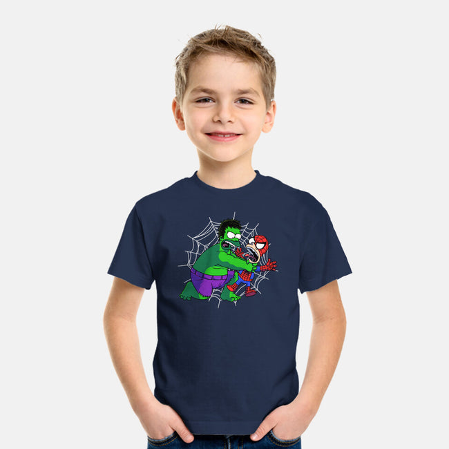 Why You Little Spidey-Youth-Basic-Tee-joerawks