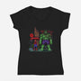 My Neighbor Gama-Womens-V-Neck-Tee-joerawks