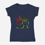 My Neighbor Gama-Womens-V-Neck-Tee-joerawks