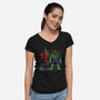 My Neighbor Gama-Womens-V-Neck-Tee-joerawks