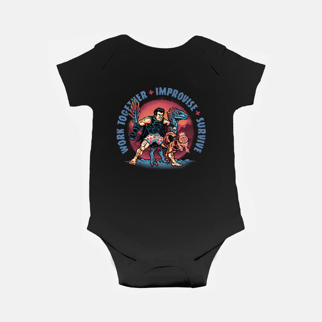 Team Survival-Baby-Basic-Onesie-glitchygorilla