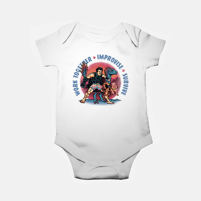Team Survival-Baby-Basic-Onesie-glitchygorilla