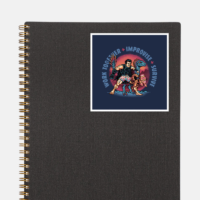 Team Survival-None-Glossy-Sticker-glitchygorilla