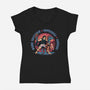 Team Survival-Womens-V-Neck-Tee-glitchygorilla