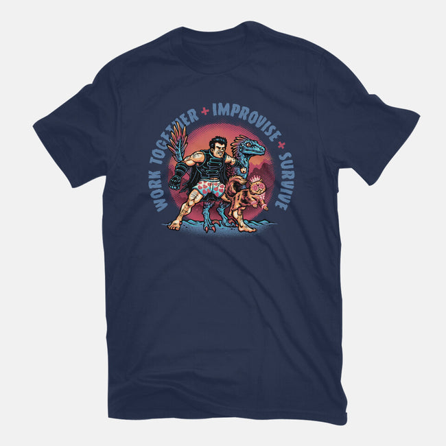 Team Survival-Womens-Fitted-Tee-glitchygorilla