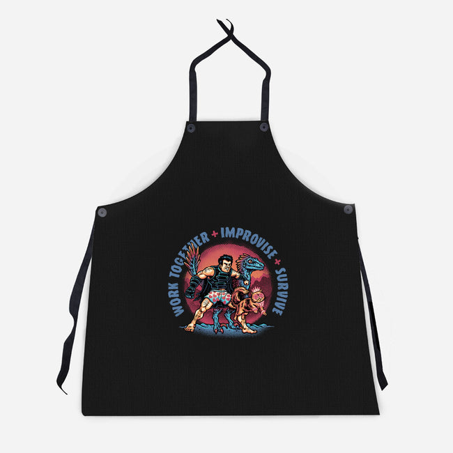 Team Survival-Unisex-Kitchen-Apron-glitchygorilla