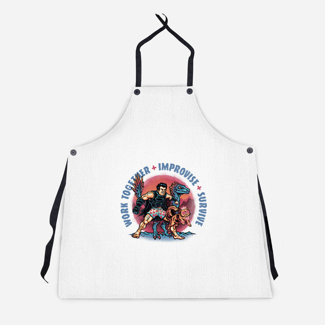 Team Survival-Unisex-Kitchen-Apron-glitchygorilla