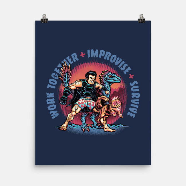Team Survival-None-Matte-Poster-glitchygorilla