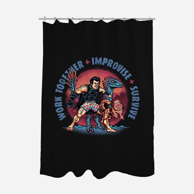 Team Survival-None-Polyester-Shower Curtain-glitchygorilla
