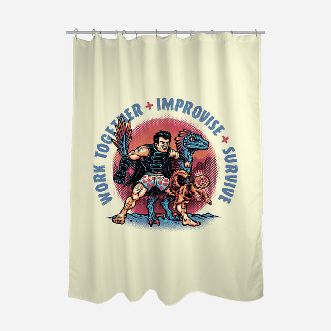 Team Survival-None-Polyester-Shower Curtain-glitchygorilla