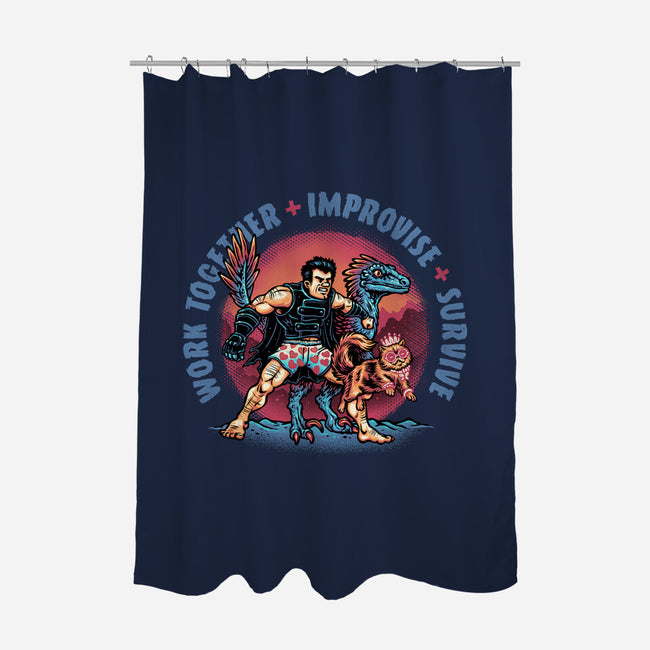 Team Survival-None-Polyester-Shower Curtain-glitchygorilla