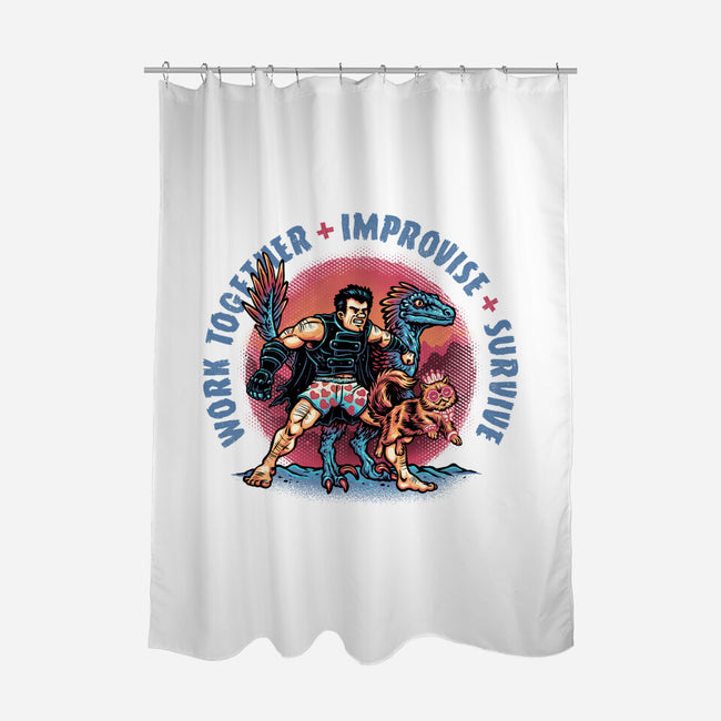 Team Survival-None-Polyester-Shower Curtain-glitchygorilla