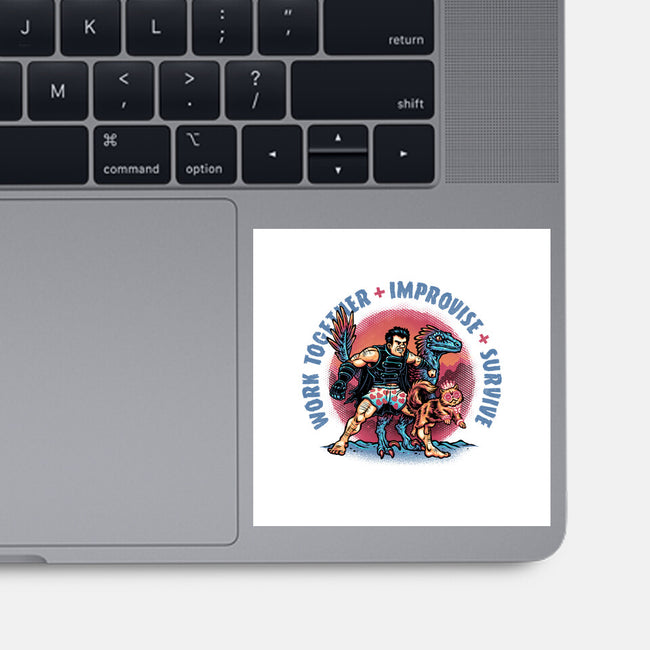 Team Survival-None-Glossy-Sticker-glitchygorilla