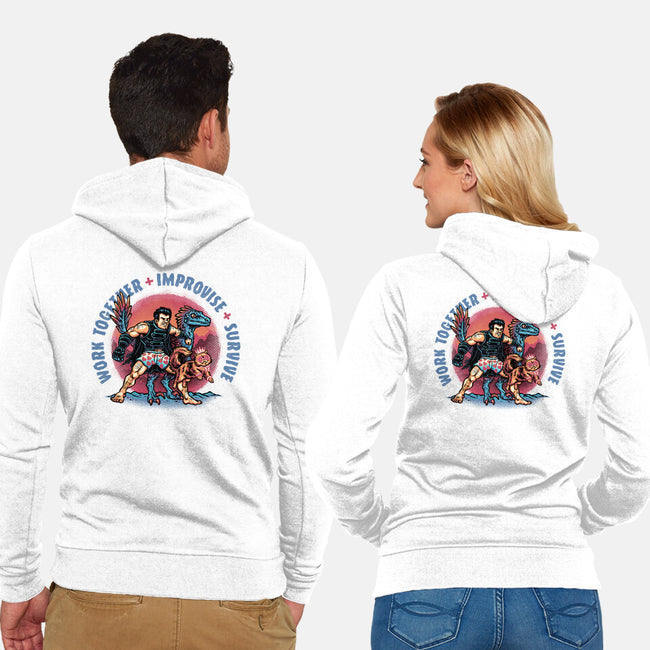 Team Survival-Unisex-Zip-Up-Sweatshirt-glitchygorilla