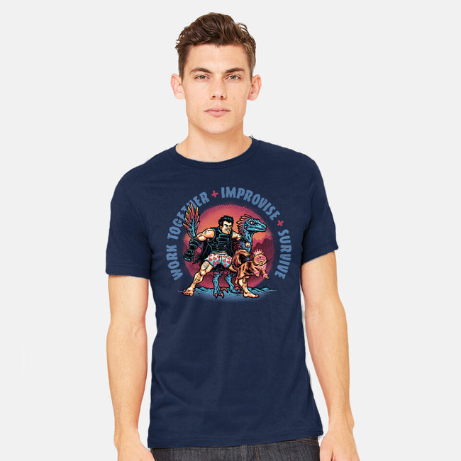 Team Survival-Mens-Heavyweight-Tee-glitchygorilla