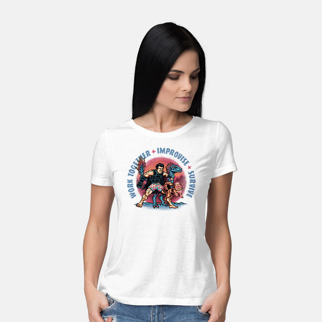 Team Survival-Womens-Basic-Tee-glitchygorilla