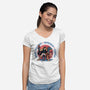 Team Survival-Womens-V-Neck-Tee-glitchygorilla