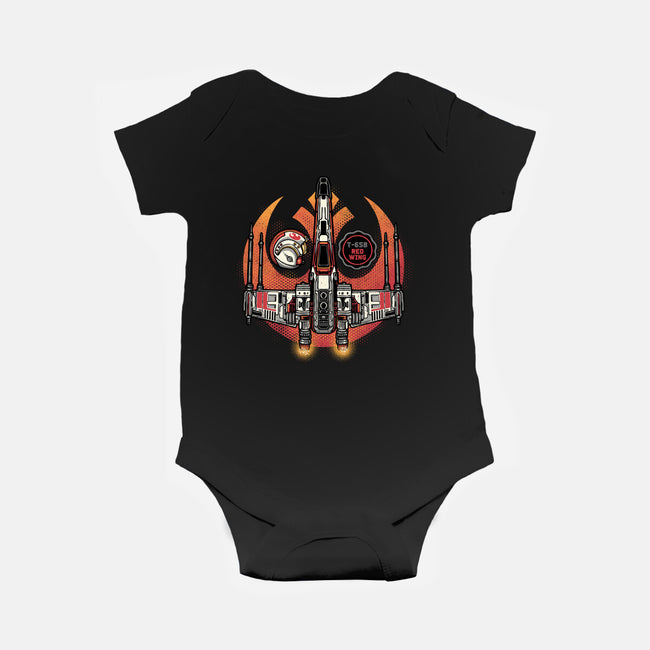 Red Wing Pilot-Baby-Basic-Onesie-glitchygorilla