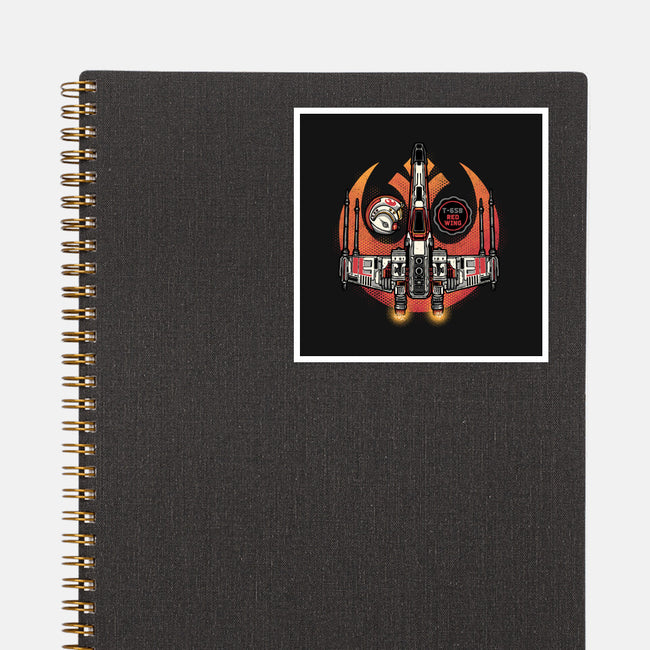 Red Wing Pilot-None-Glossy-Sticker-glitchygorilla