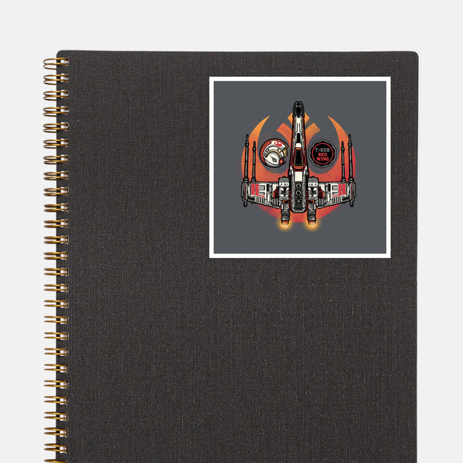 Red Wing Pilot-None-Glossy-Sticker-glitchygorilla