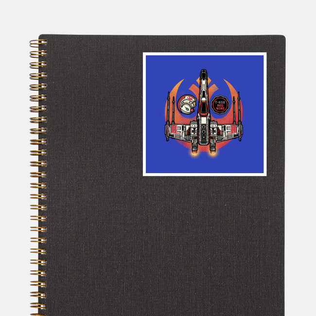 Red Wing Pilot-None-Glossy-Sticker-glitchygorilla