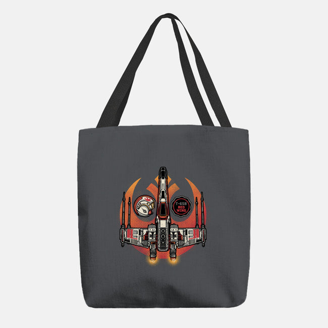 Red Wing Pilot-None-Basic Tote-Bag-glitchygorilla