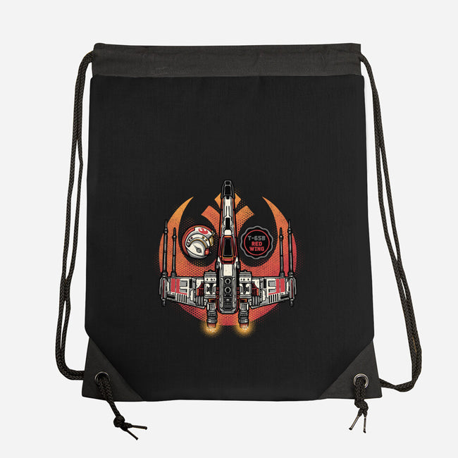 Red Wing Pilot-None-Drawstring-Bag-glitchygorilla