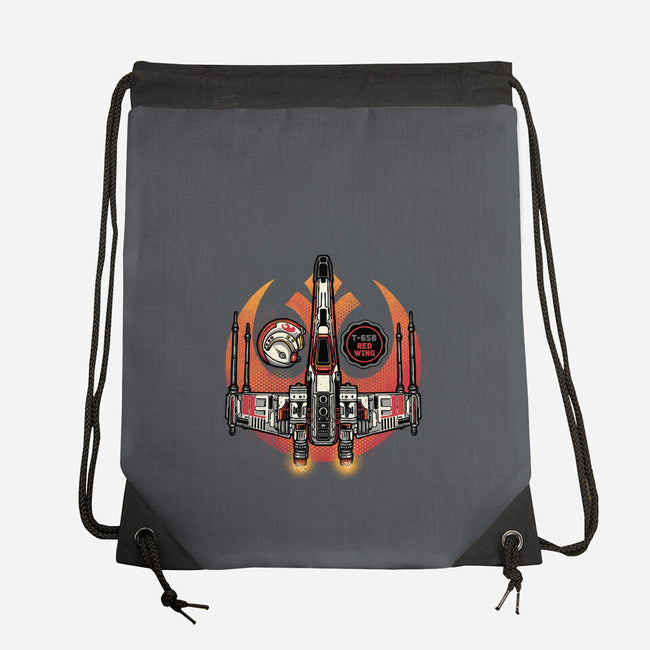 Red Wing Pilot-None-Drawstring-Bag-glitchygorilla