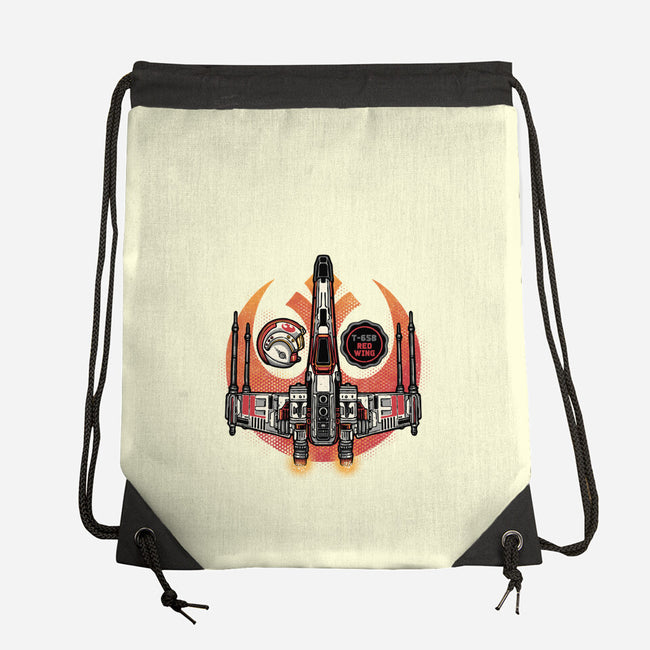 Red Wing Pilot-None-Drawstring-Bag-glitchygorilla