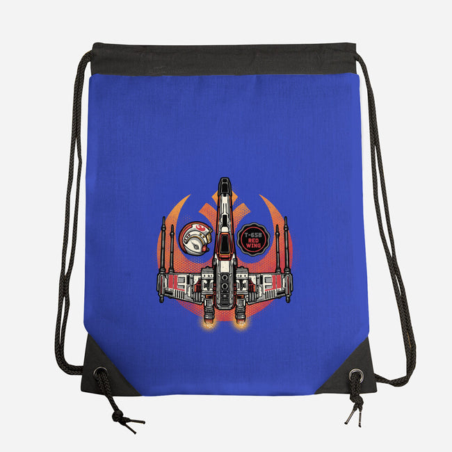 Red Wing Pilot-None-Drawstring-Bag-glitchygorilla