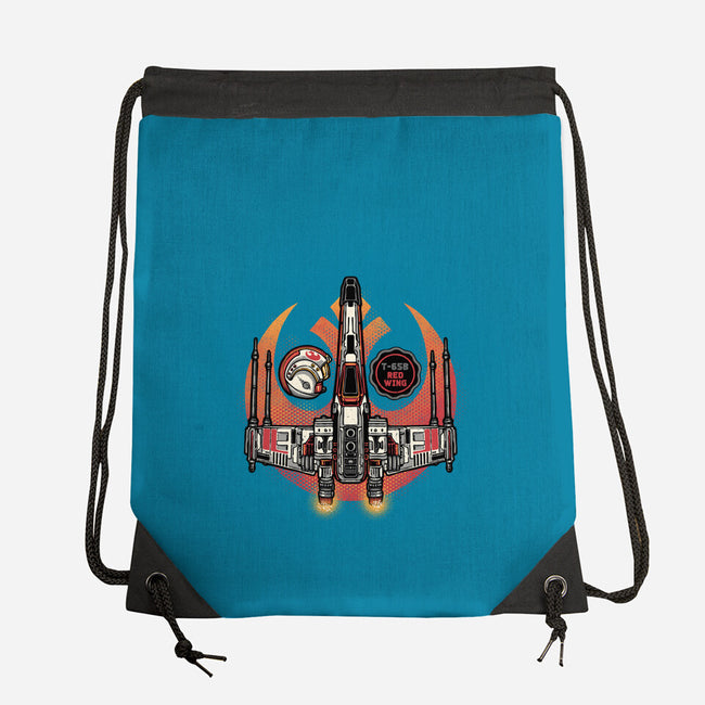 Red Wing Pilot-None-Drawstring-Bag-glitchygorilla