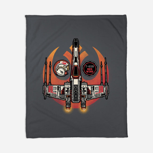 Red Wing Pilot-None-Fleece-Blanket-glitchygorilla