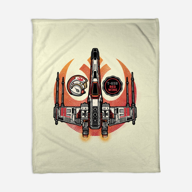 Red Wing Pilot-None-Fleece-Blanket-glitchygorilla