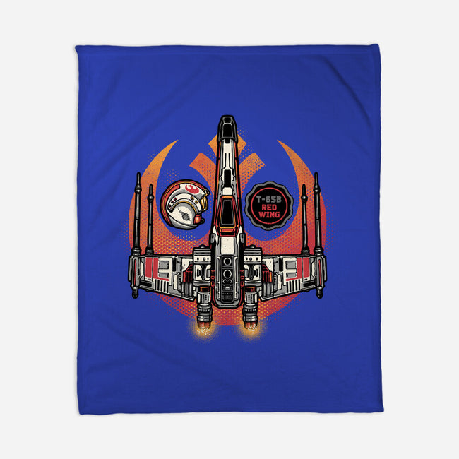 Red Wing Pilot-None-Fleece-Blanket-glitchygorilla