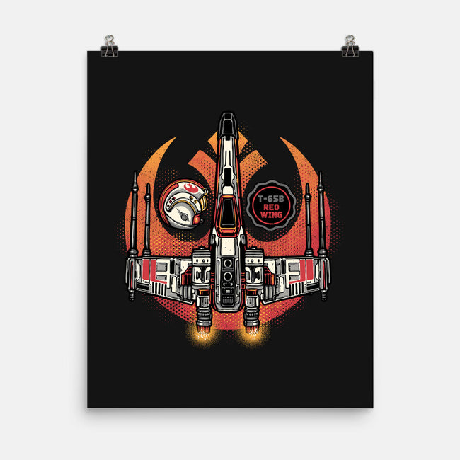 Red Wing Pilot-None-Matte-Poster-glitchygorilla