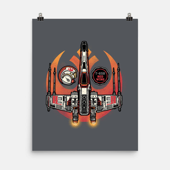 Red Wing Pilot-None-Matte-Poster-glitchygorilla