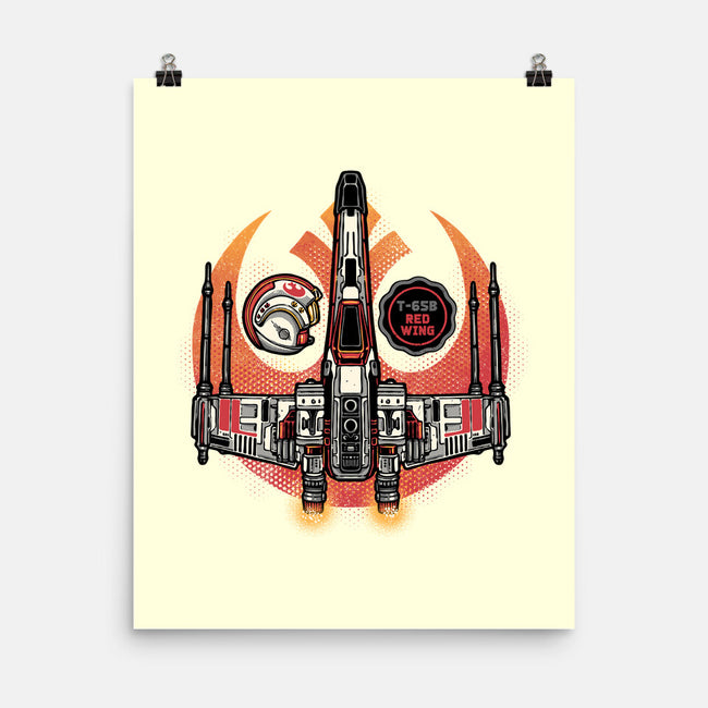 Red Wing Pilot-None-Matte-Poster-glitchygorilla
