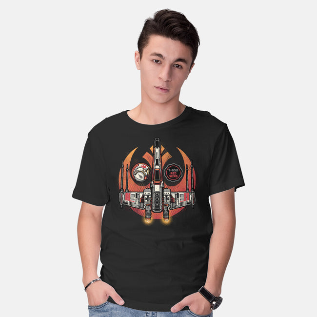 Red Wing Pilot-Mens-Basic-Tee-glitchygorilla