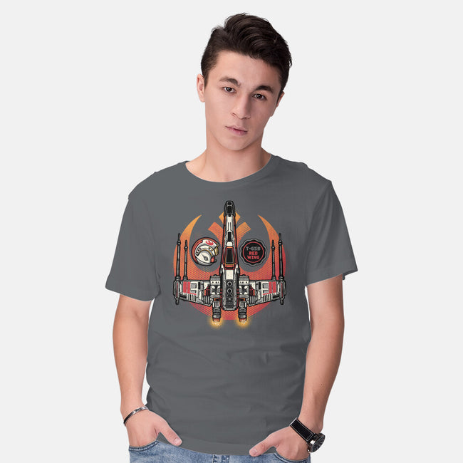 Red Wing Pilot-Mens-Basic-Tee-glitchygorilla