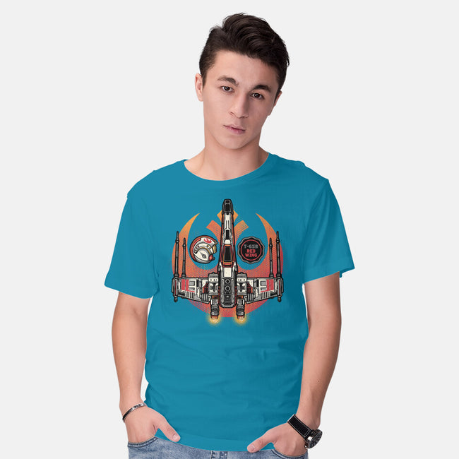 Red Wing Pilot-Mens-Basic-Tee-glitchygorilla