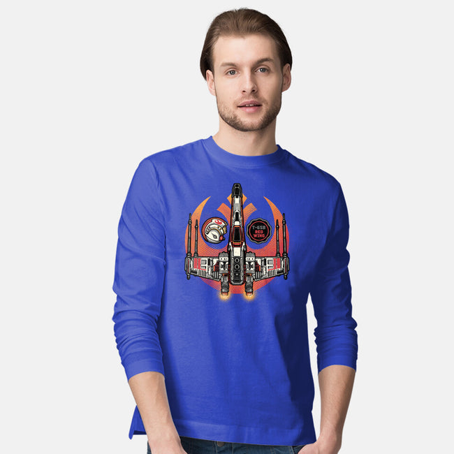 Red Wing Pilot-Mens-Long Sleeved-Tee-glitchygorilla