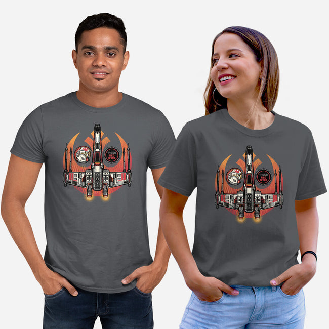 Red Wing Pilot-Unisex-Basic-Tee-glitchygorilla